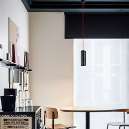 Designer Touch Decorative 1 Light Mini Pendant light Black Anodized with Aluminium