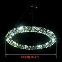 Designer Touch Decorative Crystal Pendant Lighting Modern Single D40CM Three Sides K9 Crystal Indoor Ceiling Lights Lamp Fixtures