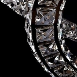 Designer Touch Decorative Crystal Pendant Lighting Modern Single D40CM Three Sides K9 Crystal Indoor Ceiling Lights Lamp Fixtures