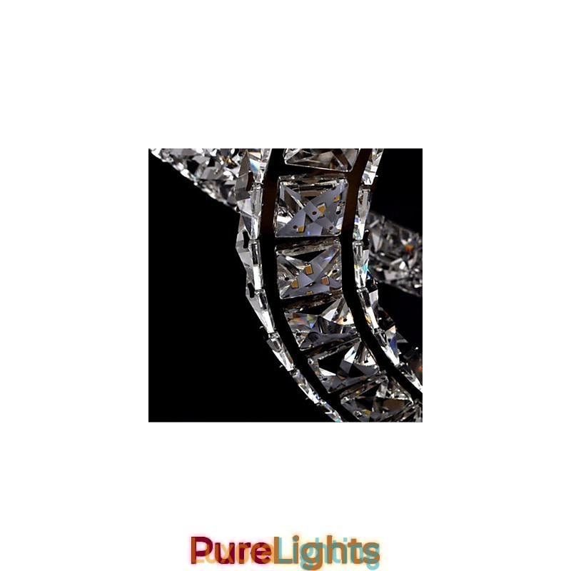 Designer Touch Decorative Crystal Pendant Lighting Modern Single D40CM Three Sides K9 Crystal Indoor Ceiling Lights Lamp Fixtures