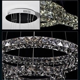 Designer Touch Decorative Crystal Pendant Lighting Modern Single D40CM Three Sides K9 Crystal Indoor Ceiling Lights Lamp Fixtures
