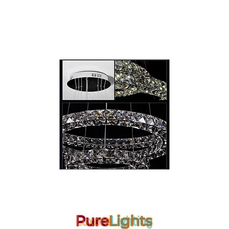 Designer Touch Decorative Crystal Pendant Lighting Modern Single D40CM Three Sides K9 Crystal Indoor Ceiling Lights Lamp Fixtures