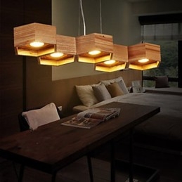 Designer Touch Decorative Pendant Lights Country Wood Bamboo