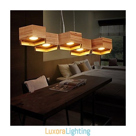 Designer Touch Decorative Pendant Lights Country Wood Bamboo