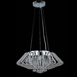 Designer Touch Decorative Diamond Shaped Stainless Steel Crystal Pendant Light with 9 Lights