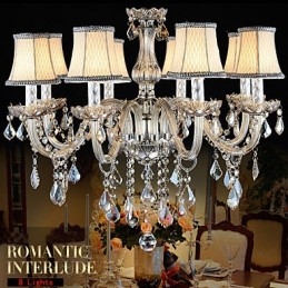Designer Touch Decorative Large Crystal Chandelier 8 Arms Luxury Crystal Light Fashion Chandelier Crystal Light