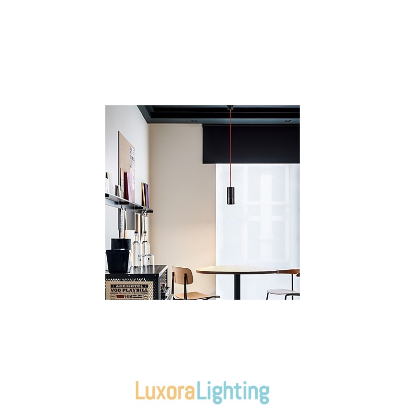 Designer Touch Decorative 1 Light Mini Pendant light Black Anodized with Aluminium