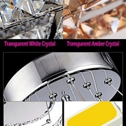 Designer Touch Decorative Pendant Lighting Chandelier Light Transparent OR Amber K9 Crystal Double Heart shaped Ceiling Lamps Lights