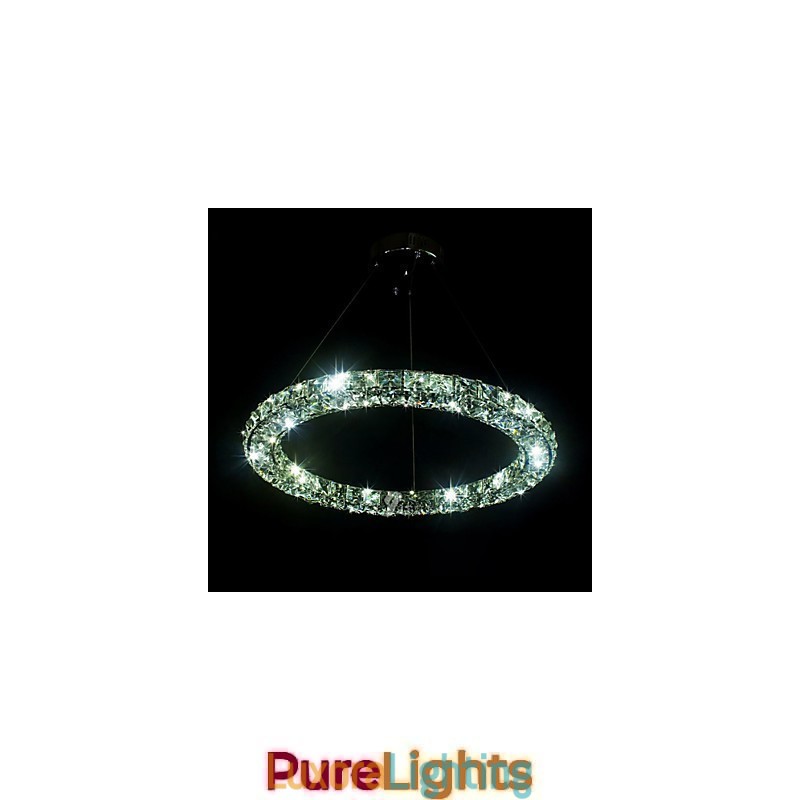 Designer Touch Decorative Crystal Pendant Lighting Modern Single D40CM Three Sides K9 Crystal Indoor Ceiling Lights Lamp Fixtures