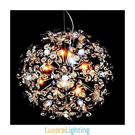 Designer Touch Decorative Modern Contemporary Chrome Crystal Pendant Light