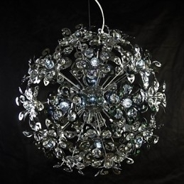 Designer Touch Decorative Modern Contemporary Chrome Crystal Pendant Light