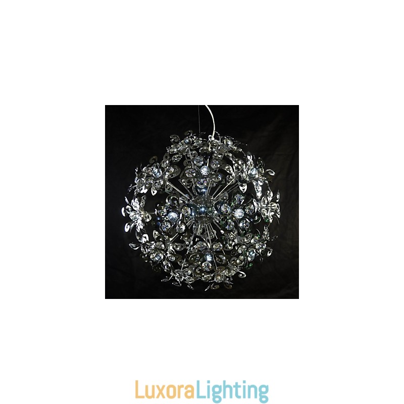 Designer Touch Decorative Modern Contemporary Chrome Crystal Pendant Light