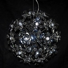 Designer Touch Decorative Modern Contemporary Chrome Crystal Pendant Light