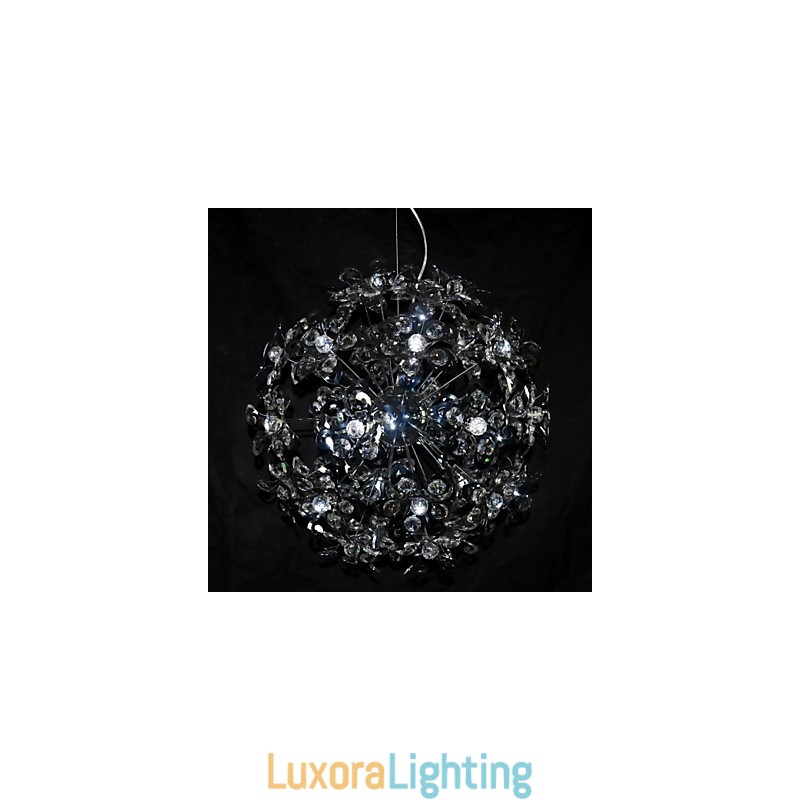 Designer Touch Decorative Modern Contemporary Chrome Crystal Pendant Light
