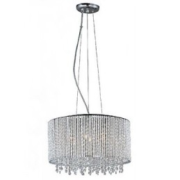Designer Touch Decorative Crystal Pendant Light with 7 Lights in Cylinder Shape