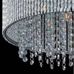 Designer Touch Decorative Crystal Pendant Light with 7 Lights in Cylinder Shape