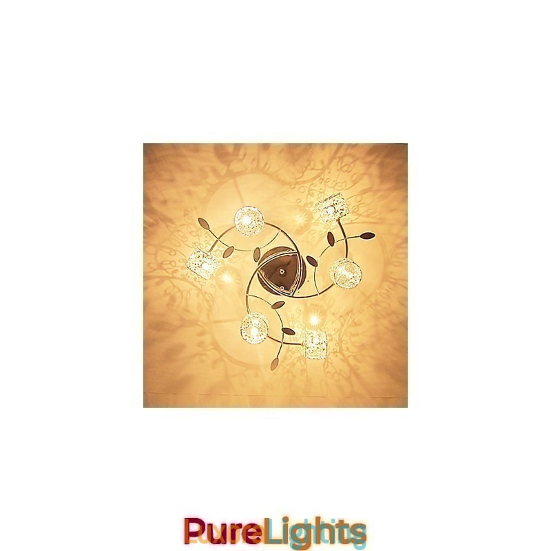 Designer Touch Decorative Modern Contemporary Crystal Electroplated Flush Mount