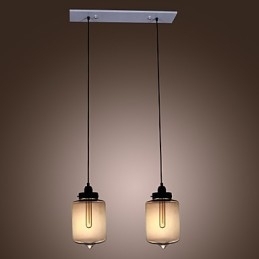 Designer Touch Decorative Modern Glass Pendant Light with 2 Lights in Transparent Bottle Design