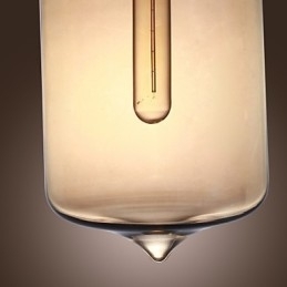 Designer Touch Decorative Modern Glass Pendant Light with 2 Lights in Transparent Bottle Design