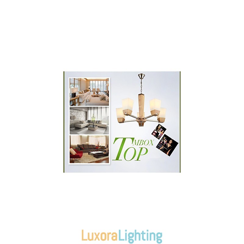 Designer Touch Decorative Pendant Lights Country Wood Bamboo