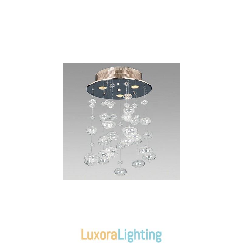 Designer Touch Decorative Semi Flush Mount with 3 Lights