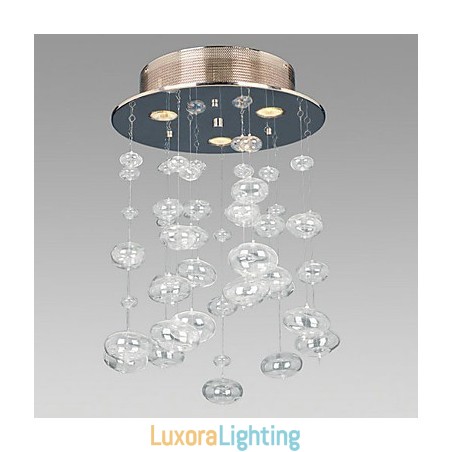 Designer Touch Decorative Semi Flush Mount with 3 Lights