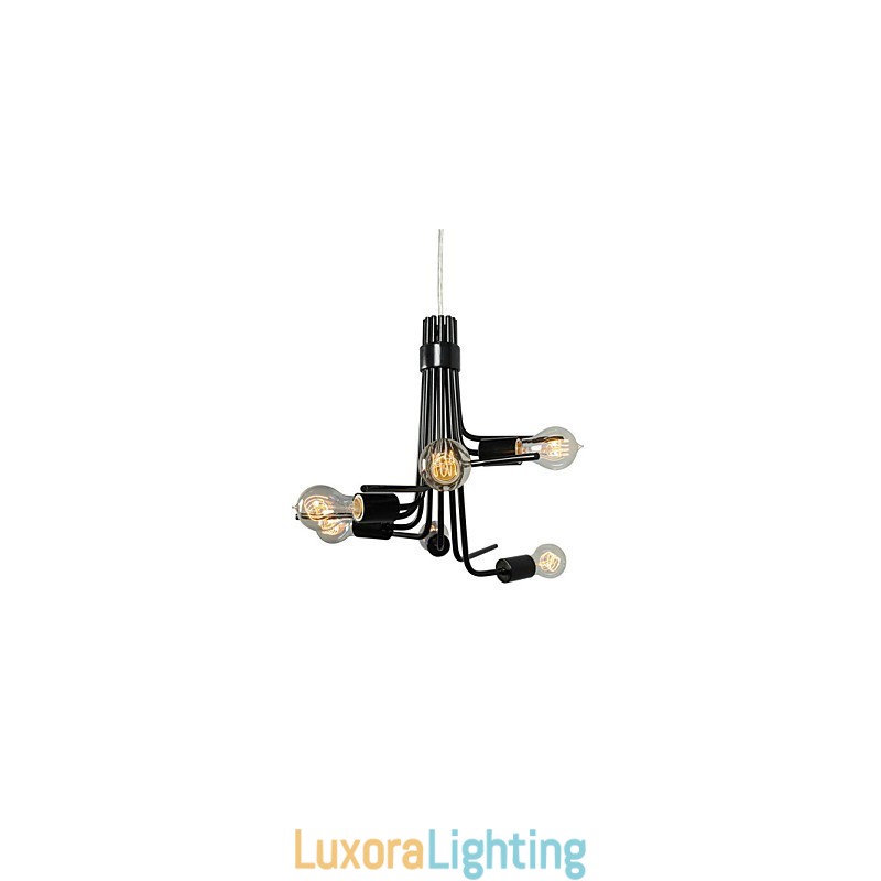 Designer Touch Decorative North American Style Modern Characteristic 6 Light Pendant In Black