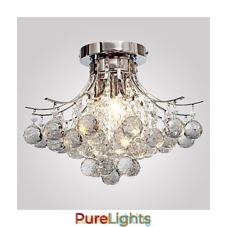 Designer Touch Decorative Chandelier Modern Crystal 3 Lights