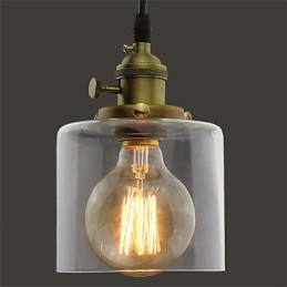 Designer Touch Decorative Glass Brass Retro Vintage Industrial ART Cafe Garage Pendant Light