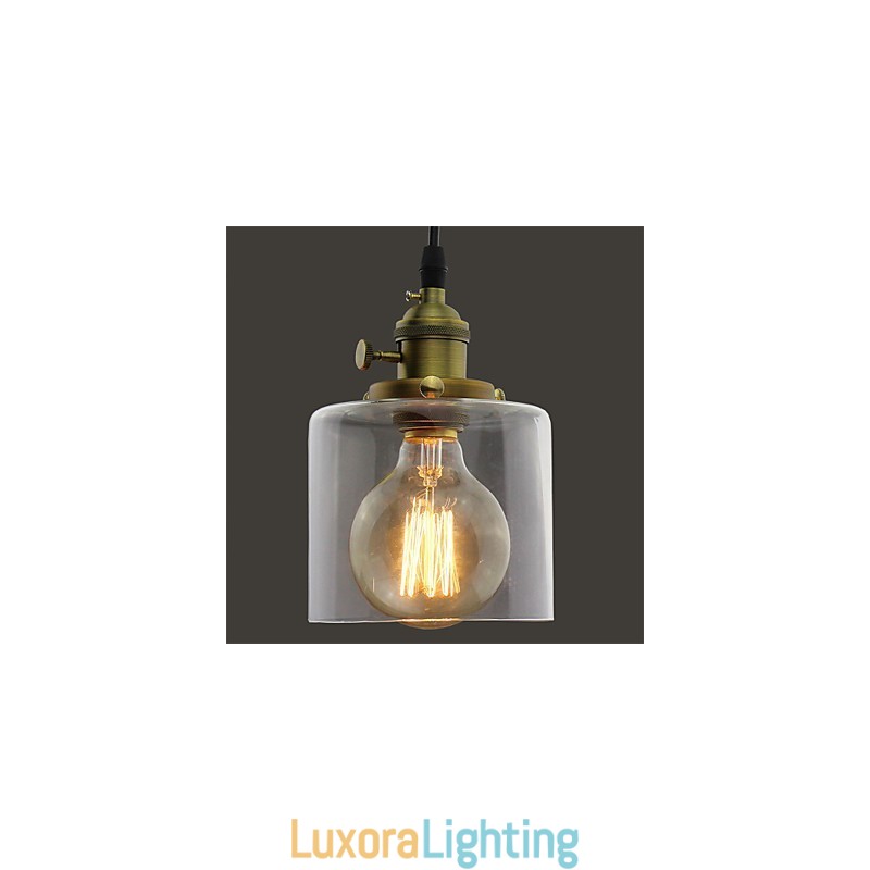 Designer Touch Decorative Glass Brass Retro Vintage Industrial ART Cafe Garage Pendant Light