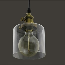 Designer Touch Decorative Glass Brass Retro Vintage Industrial ART Cafe Garage Pendant Light