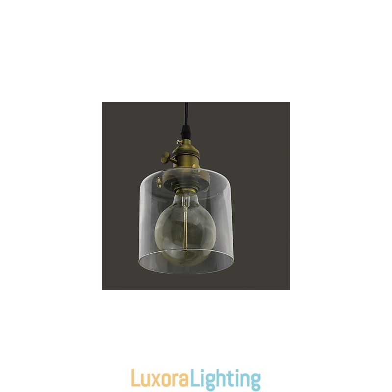 Designer Touch Decorative Glass Brass Retro Vintage Industrial ART Cafe Garage Pendant Light