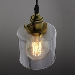 Designer Touch Decorative Glass Brass Retro Vintage Industrial ART Cafe Garage Pendant Light