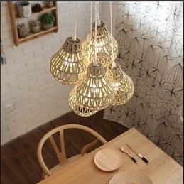 Designer Touch Decorative Cage Rope Creative RETRO Art 5 Head Chandelier