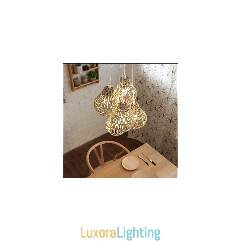 Designer Touch Decorative Cage Rope Creative RETRO Art 5 Head Chandelier