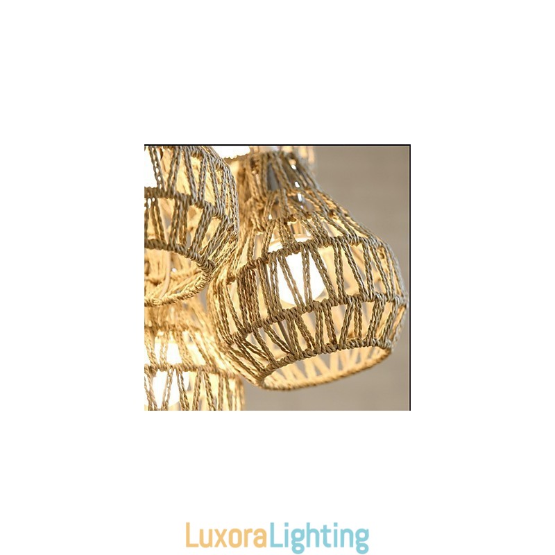 Designer Touch Decorative Cage Rope Creative RETRO Art 5 Head Chandelier