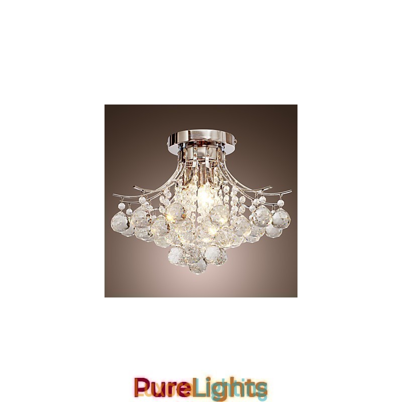 Designer Touch Decorative Chandelier Modern Crystal 3 Lights