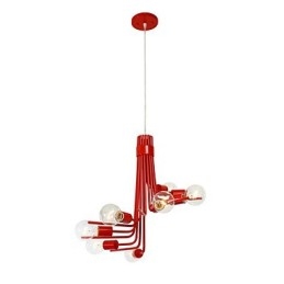 Designer Touch Decorative North American Style Modern Characteristic 8 Light Pendant In Red