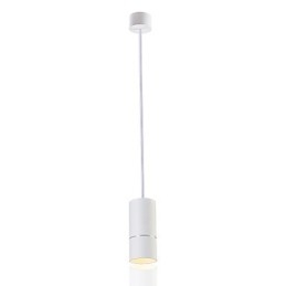 Designer Touch Decorative GE 05032 8W 136mm 1 Light Mini Pendant light Powdered White with Aluminium