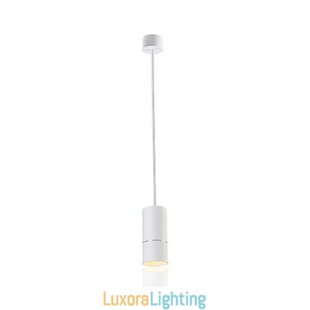 Designer Touch Decorative GE 05032 8W 136mm 1 Light Mini Pendant light Powdered White with Aluminium