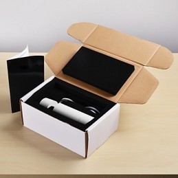 Designer Touch Decorative GE 05032 8W 136mm 1 Light Mini Pendant light Powdered White with Aluminium