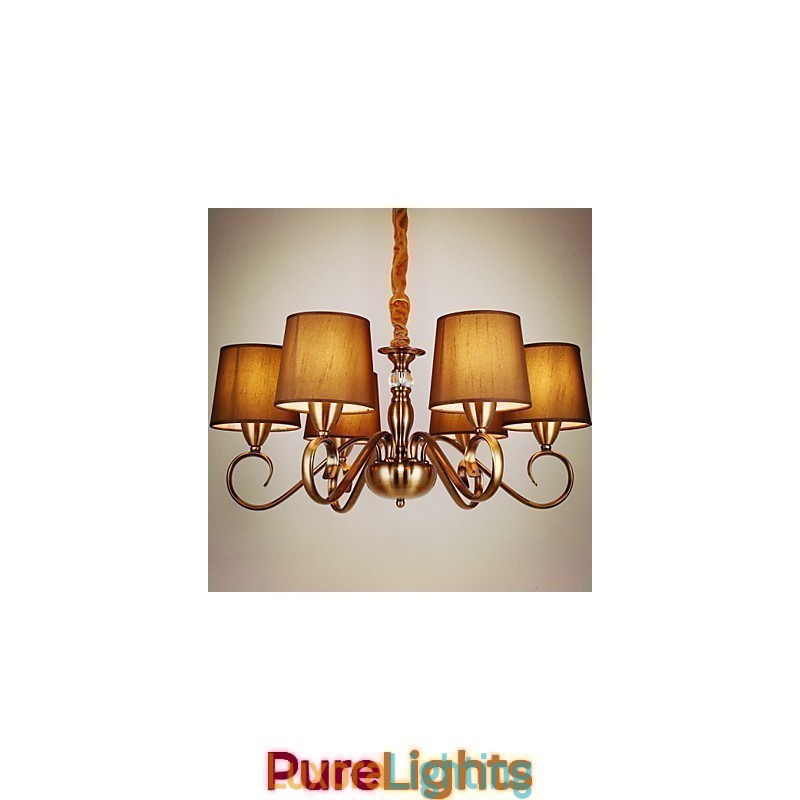 Designer Touch Decorative Rustic Lodge Vintage Mini Style Electroplated Metal Chandelier