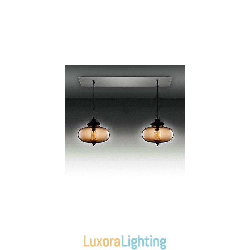 Designer Touch Decorative Modern Transparent Glass Pendant Light with 2 Lights in Bubble Design