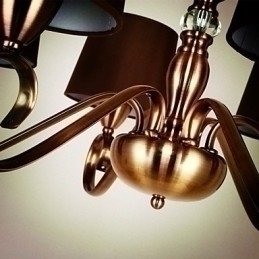 Designer Touch Decorative Rustic Lodge Vintage Mini Style Electroplated Metal Chandelier