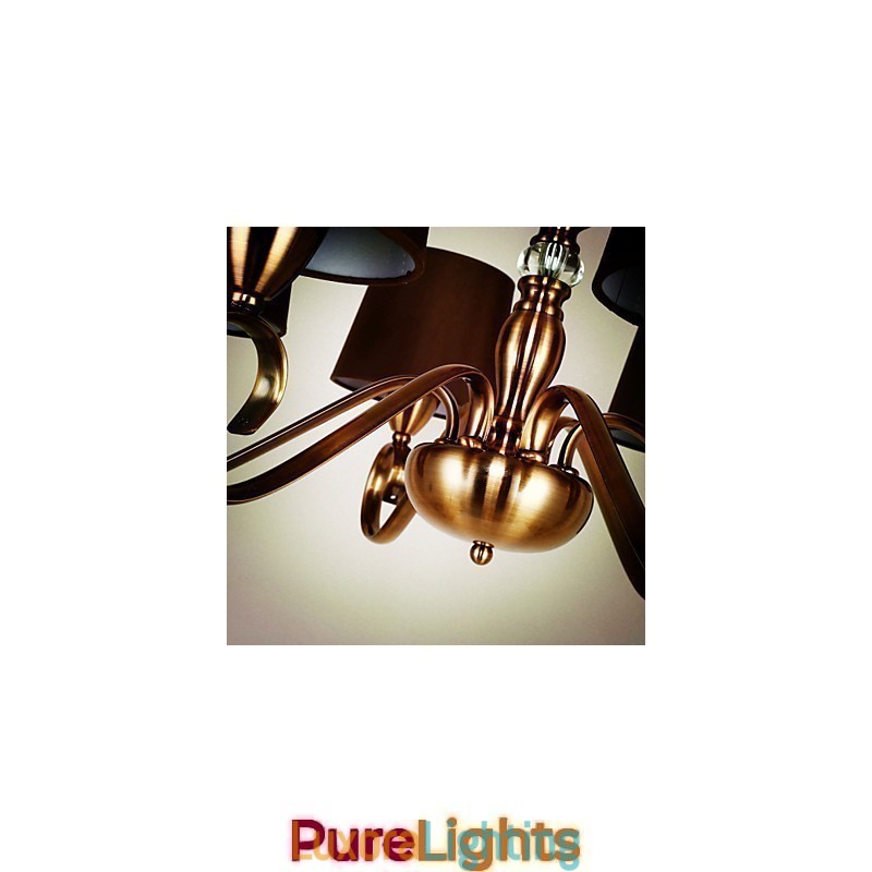 Designer Touch Decorative Rustic Lodge Vintage Mini Style Electroplated Metal Chandelier