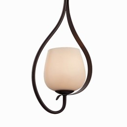 Designer Touch Decorative Iron Painting Pendant Light with Glass Shade Classic Lighting Lamp 1 Head