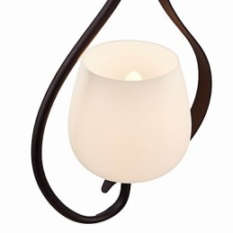 Designer Touch Decorative Iron Painting Pendant Light with Glass Shade Classic Lighting Lamp 1 Head