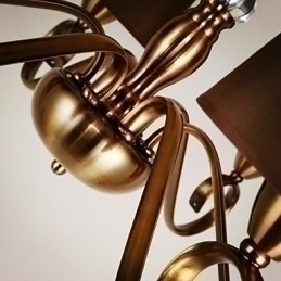 Designer Touch Decorative Rustic Lodge Vintage Mini Style Electroplated Metal Chandelier