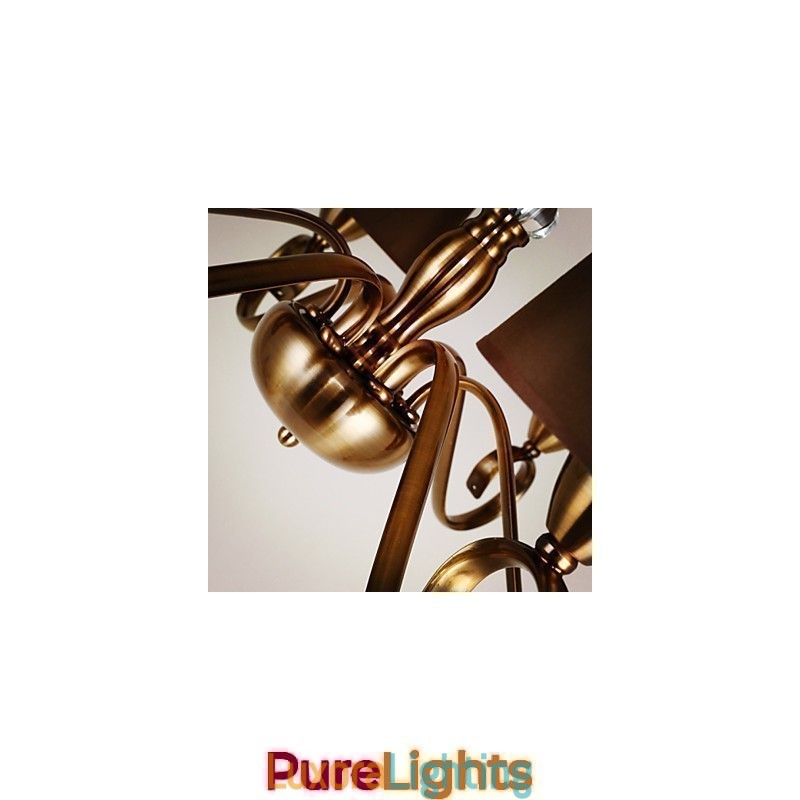 Designer Touch Decorative Rustic Lodge Vintage Mini Style Electroplated Metal Chandelier