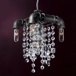 Designer Touch Decorative North American Style Characteristic 5 Light Pendant In Pipe Design